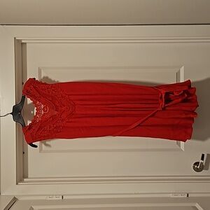 NWT Torrid Red Sleeveless Crochet Dress
